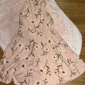 Floral Pink Spaghetti Strap Dress